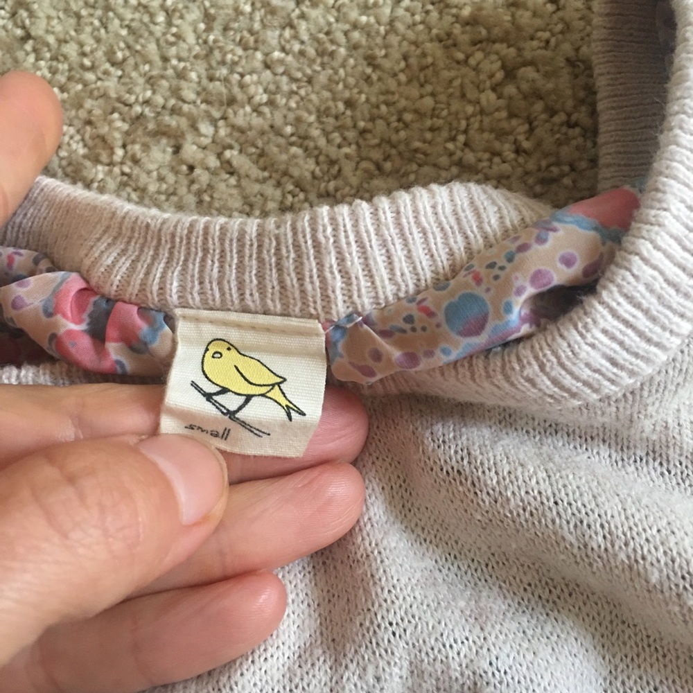 Anthropologie Sweater Split Back Pullover Top - image 3